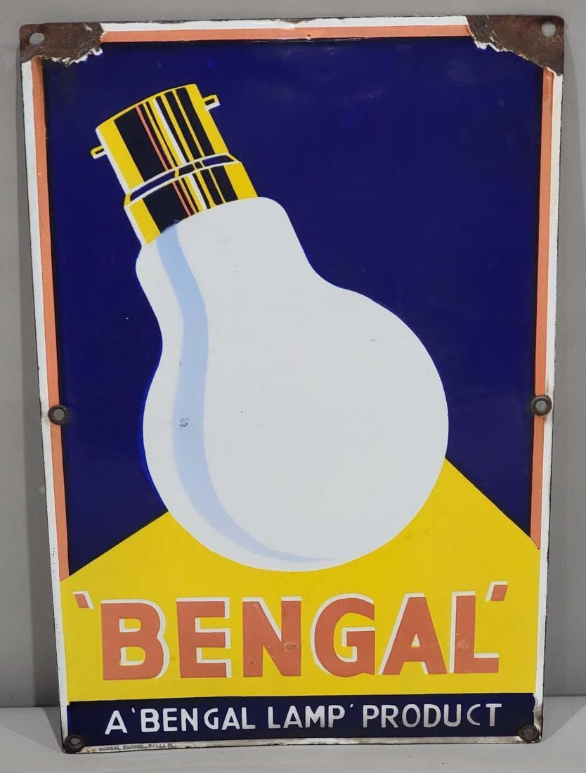 Bengal Lamp Products w/Image Porcelain Sign (TAC) (1 of 4)