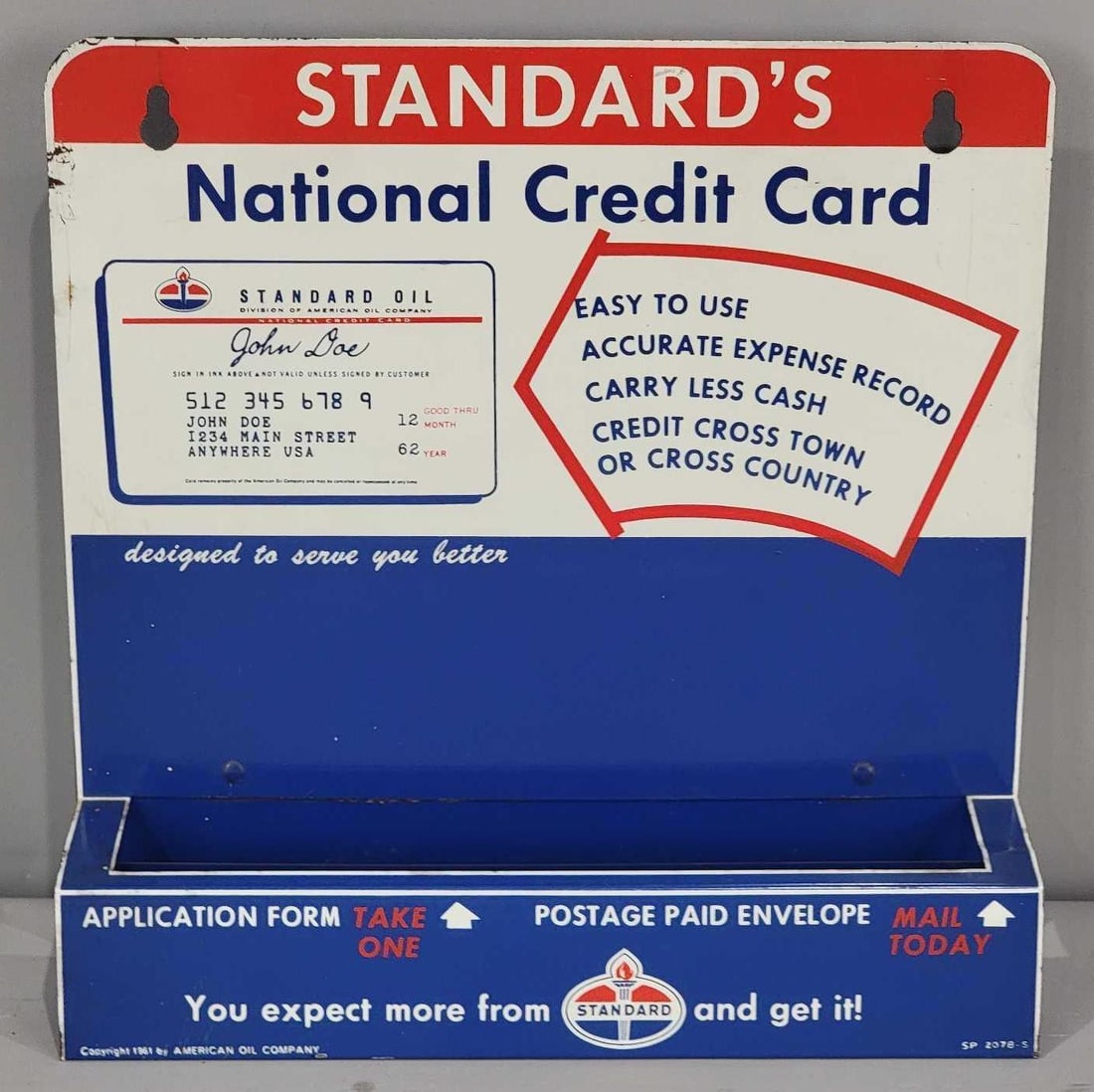 Standard National Credit Card Metal Application Holder (TAC) (1 of 3)