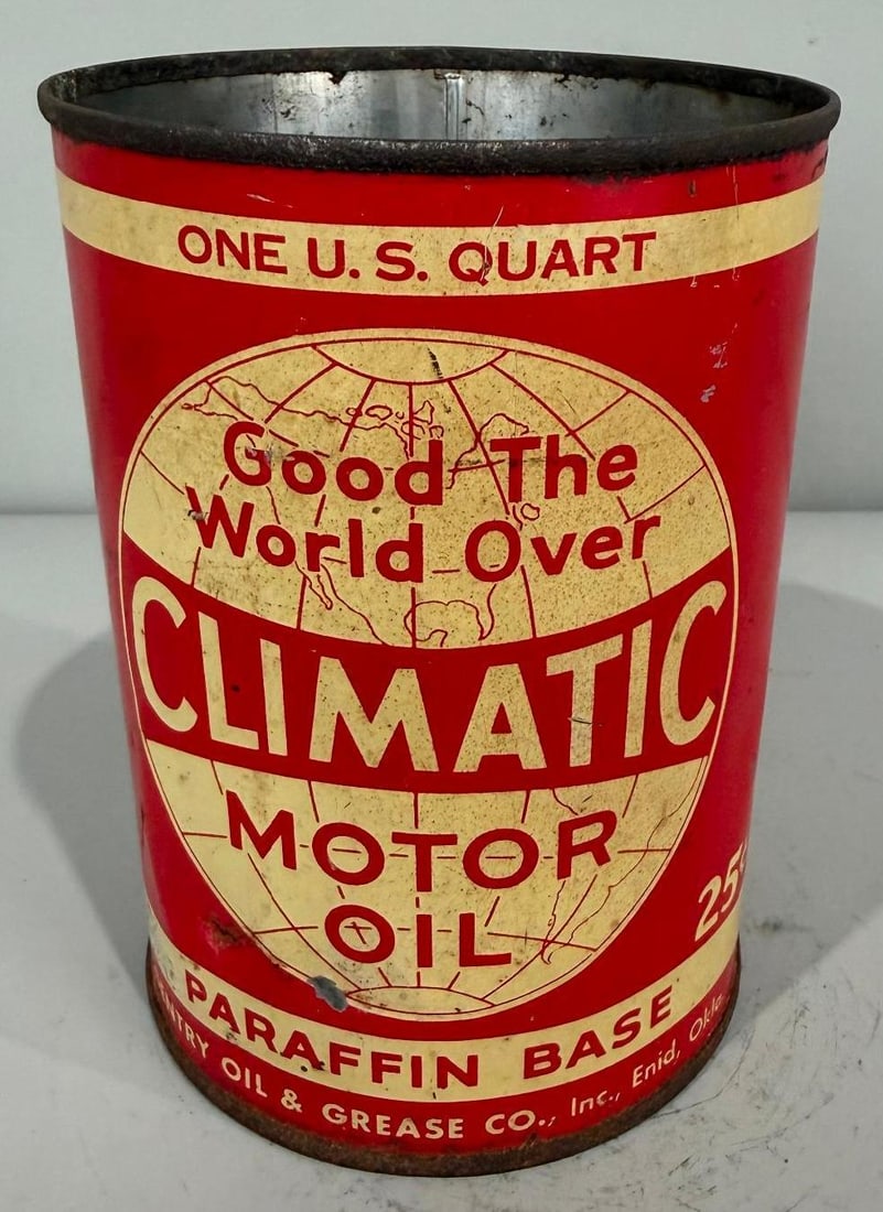 Climatic Motor Oil Metal Quart Can (1 of 3)