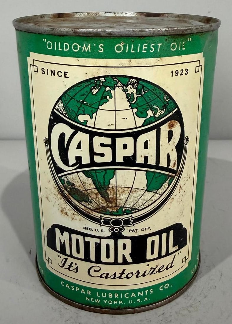 Caspar Motor Oil Metal Quart Can (1 of 3)
