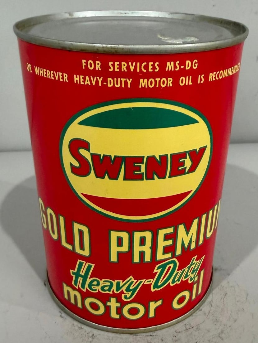 Sweney Gold Premium Motor Oil Metal Quart Can (1 of 4)