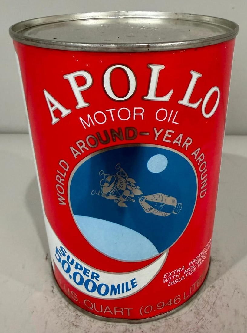 Apollo Motor Oil Metal Quart Can (1 of 3)