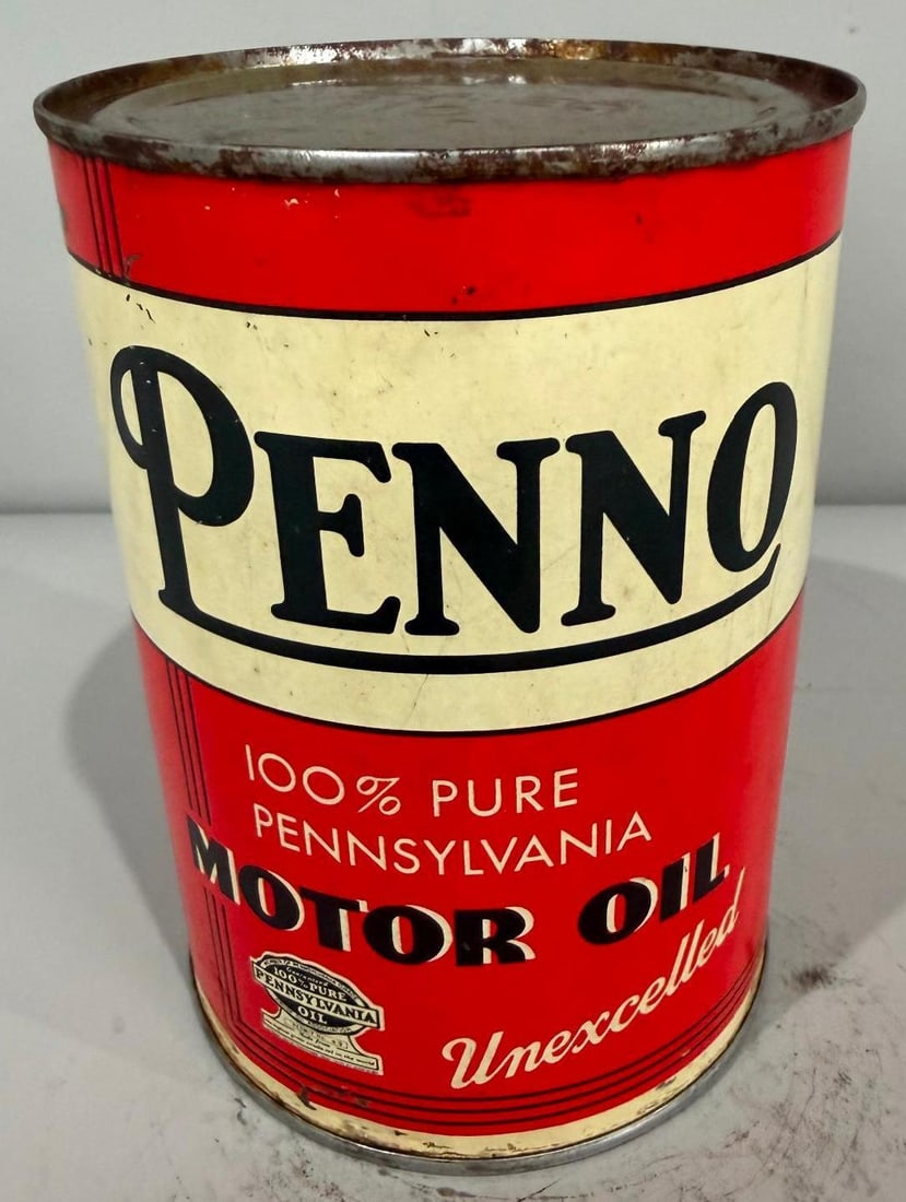 Penno Motor Oil Metal Quart Can (1 of 3)