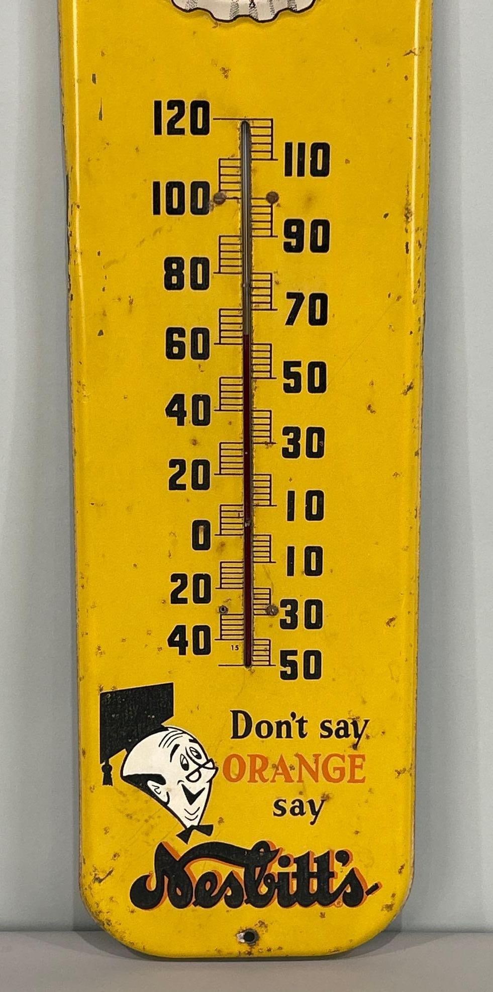 Enjoy Nesbitt's Embossed Tin Thermometer - 2