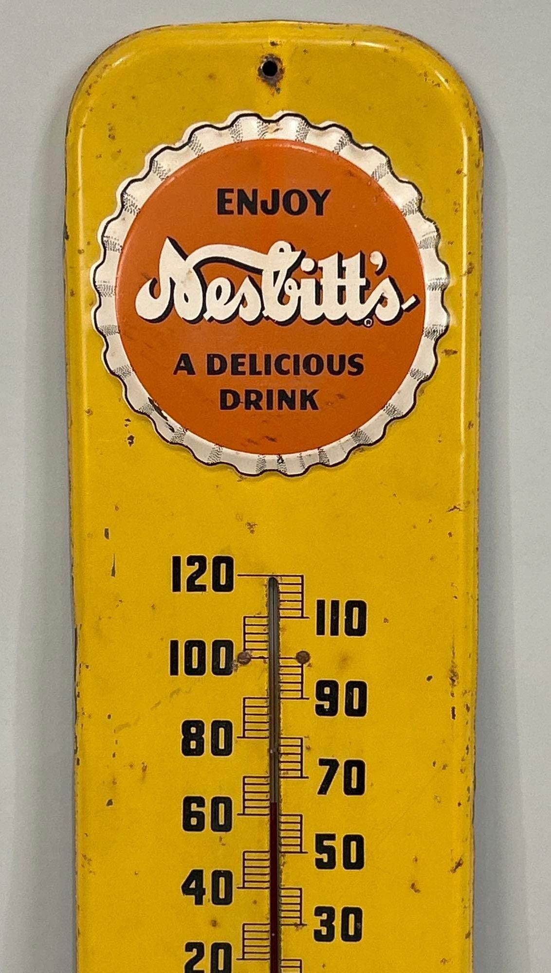 Enjoy Nesbitt's Embossed Tin Thermometer - 3