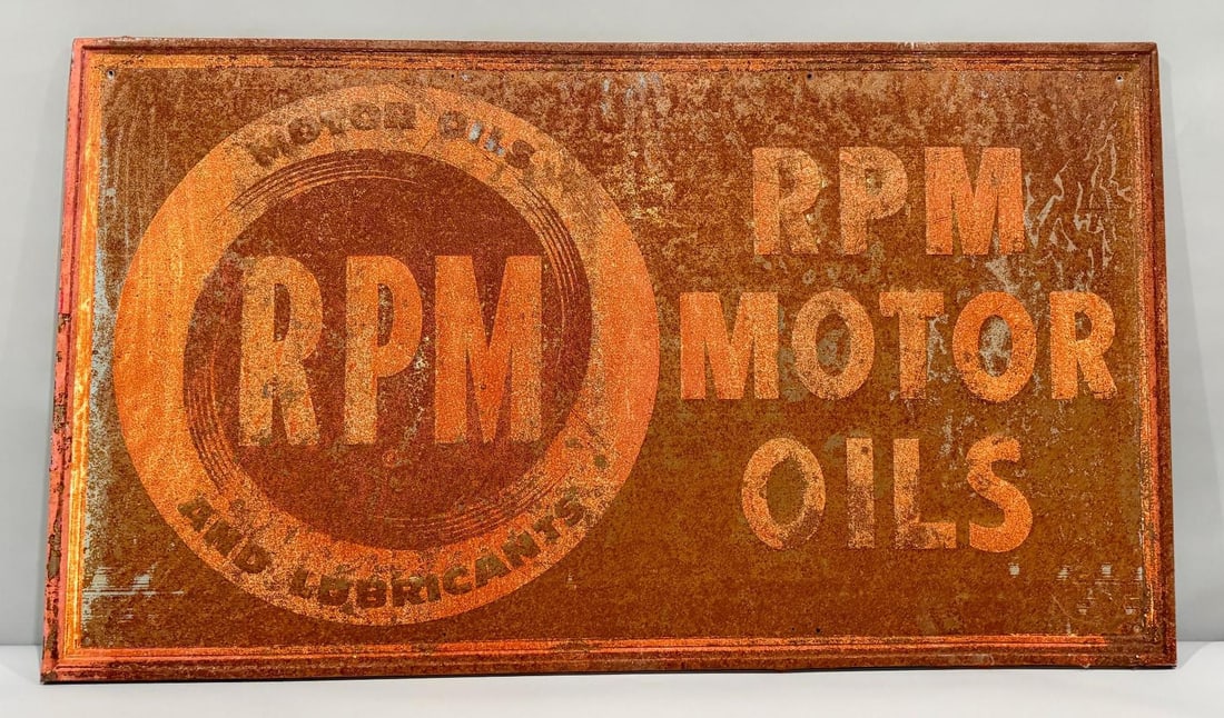 Large RPM Motor Oil Metal Sign (1 of 5)