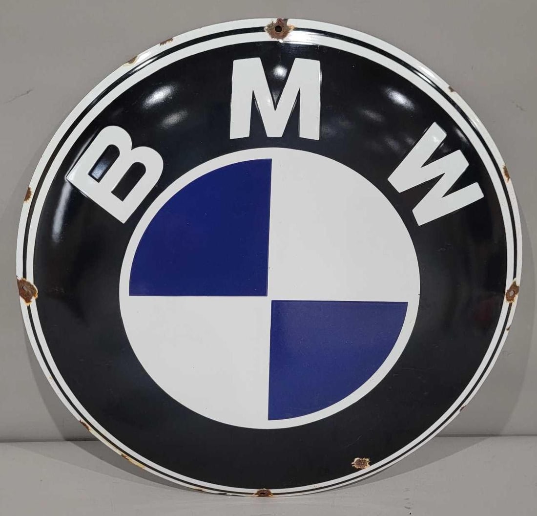 Reproduction BMW Porcelain Sign (1 of 2)