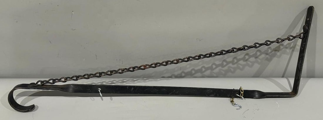 Metal Sign Hanging Bracket: 22" overall, 10" between holes
