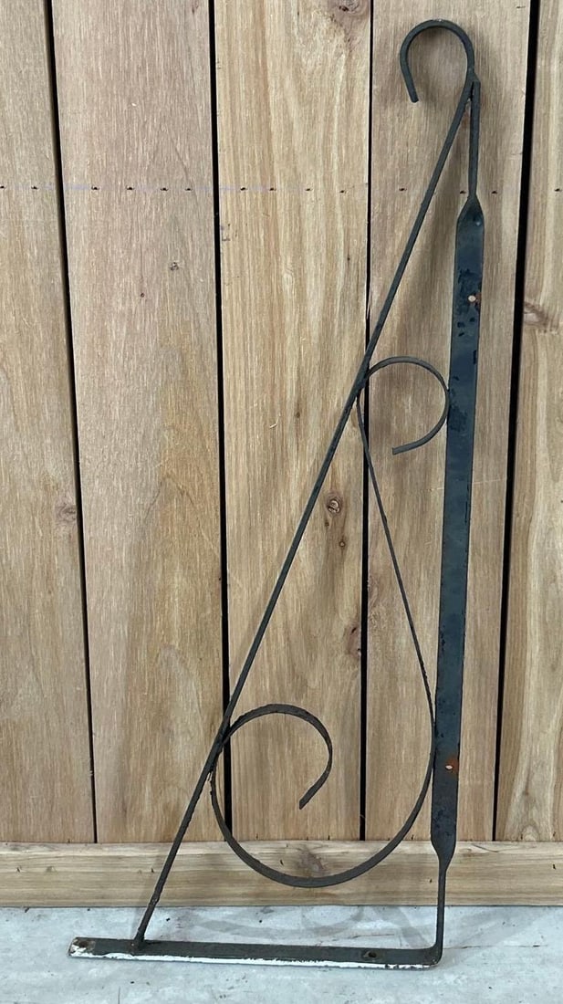 Metal Sign Bracket: 38"L., holes are 19" on centers.