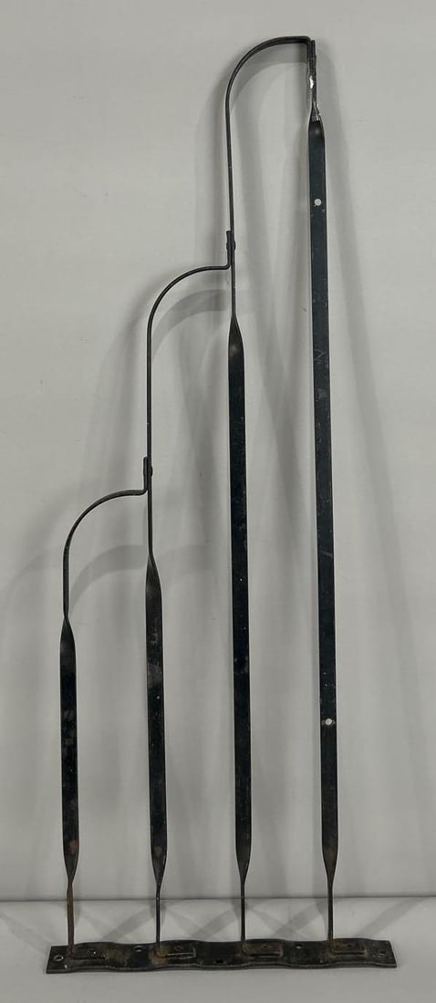 Original Metal Sign Hanger: 28"L., holes are 16" on centers.