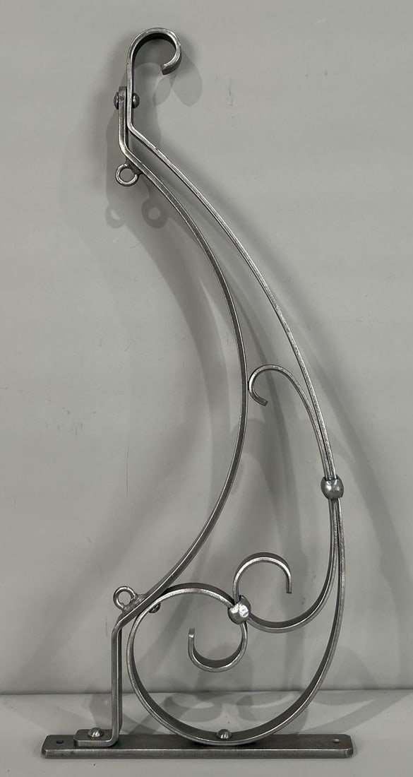 Custom Made Metal Sign Hanger: 25"L., holes are 15" on centers.