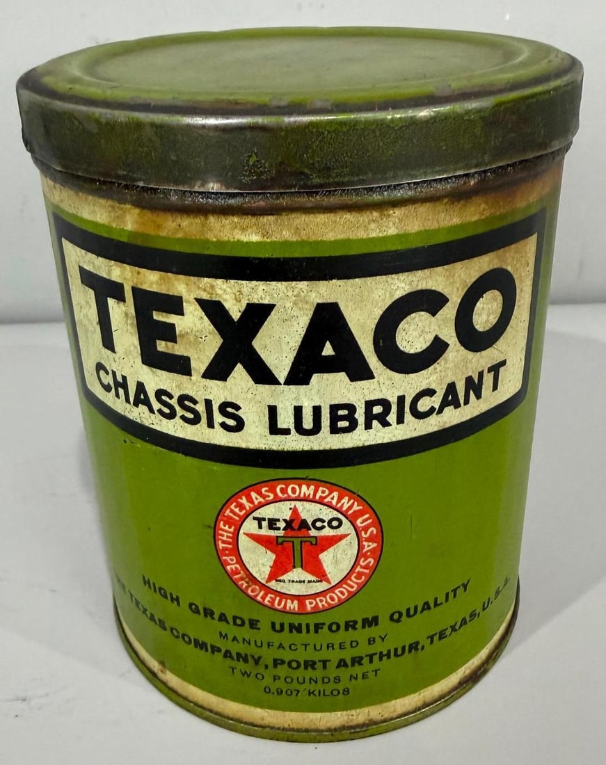 Texaco Chassis Lubricant Metal Can (1 of 3)