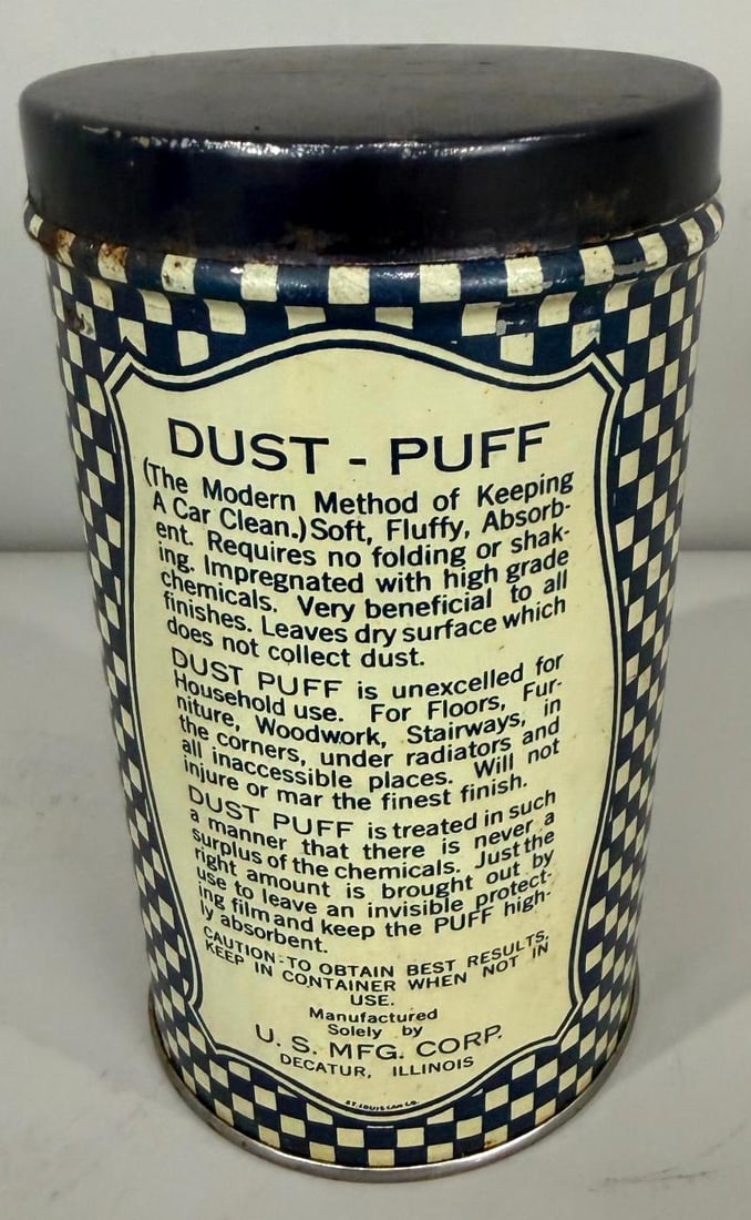 Dust Puff Metal Can - 2