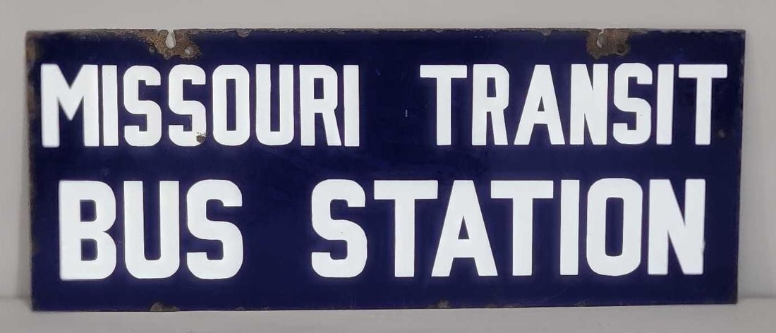 Missouri Transit Bus Station Porcelain Sign (TAC) (1 of 7)