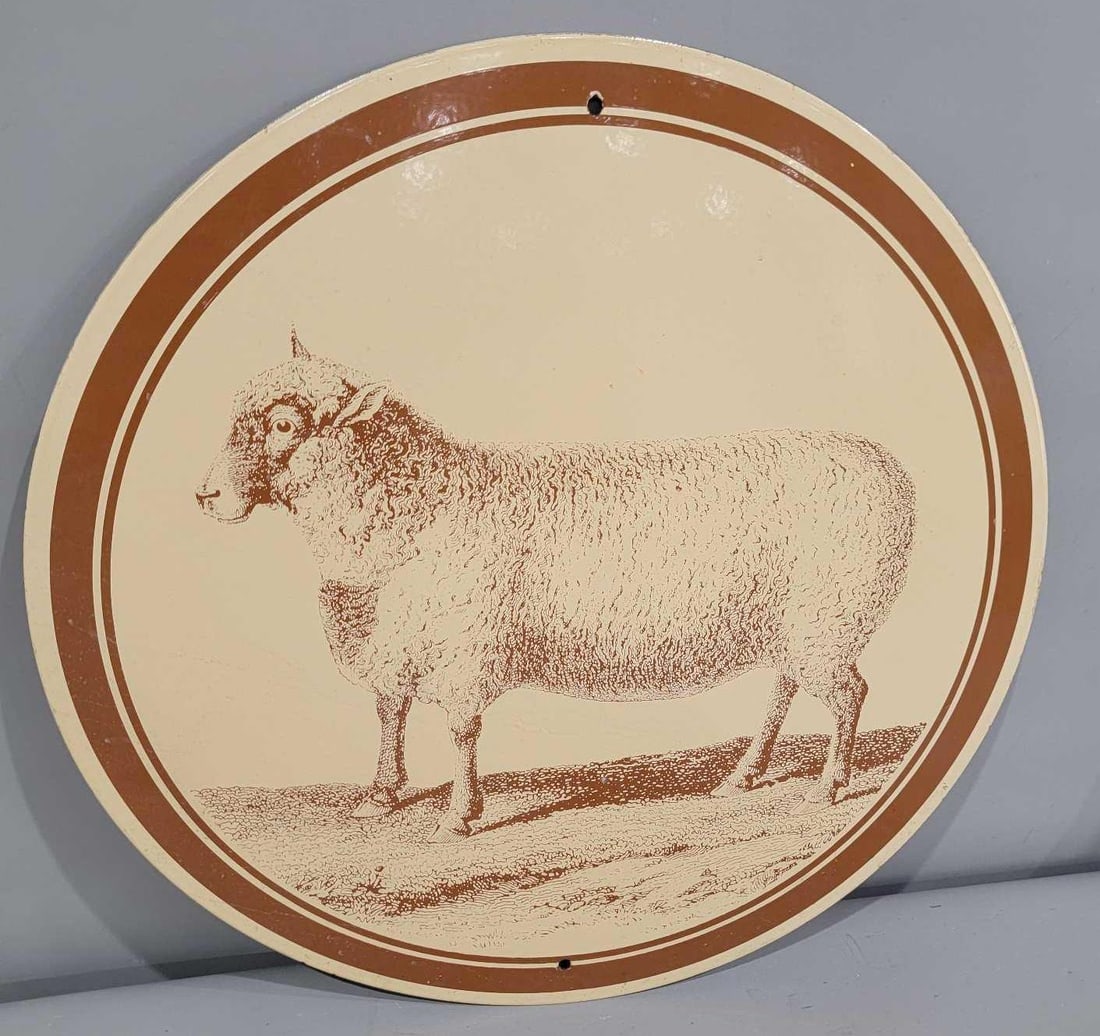 Sheep Porcelain Sign (1 of 2)