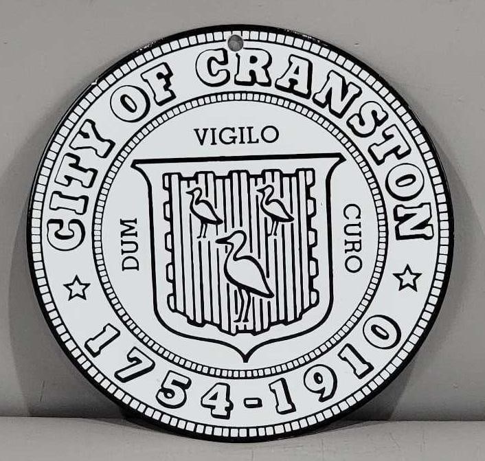 City of Cranston Porcelain Sign (1 of 2)