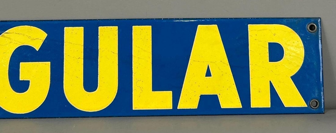 Deep Rock "Regular" Porcelain pump Sign - 3