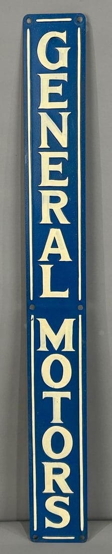 General Motors Metal Strip Sign (repainted): 29"x3", the SST sign has been repainted.