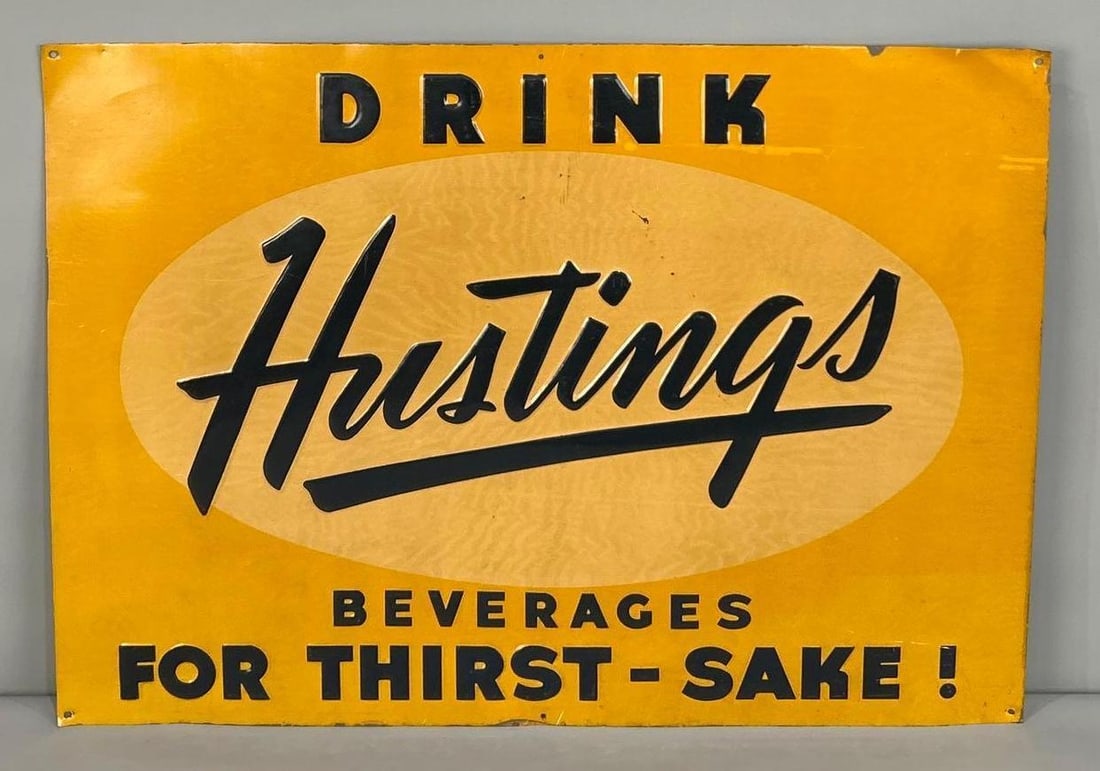 Drink Hustings Beverage Metal Sign (TAC) (1 of 5)