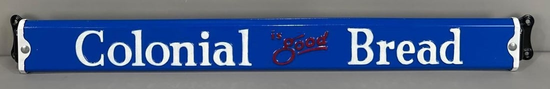 Colonial Bread Metal Door Push Sign (repainted) (1 of 4)