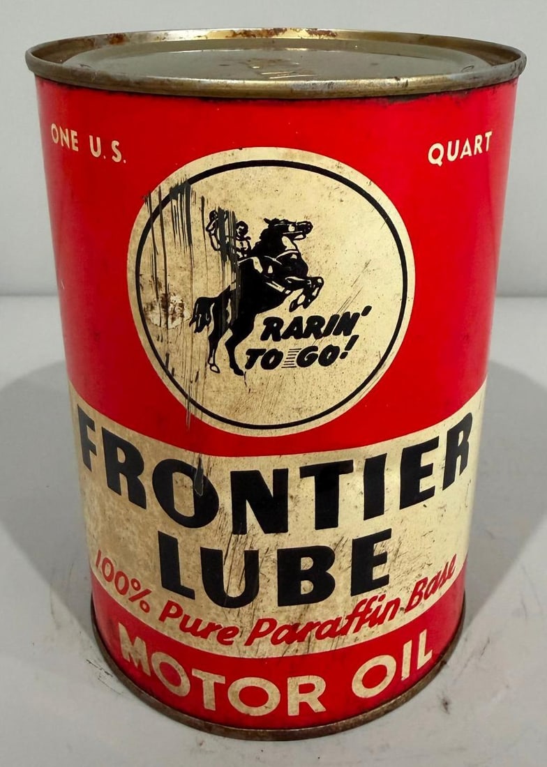 Frontier Lube Motor Oil Metal Quart Can (1 of 3)