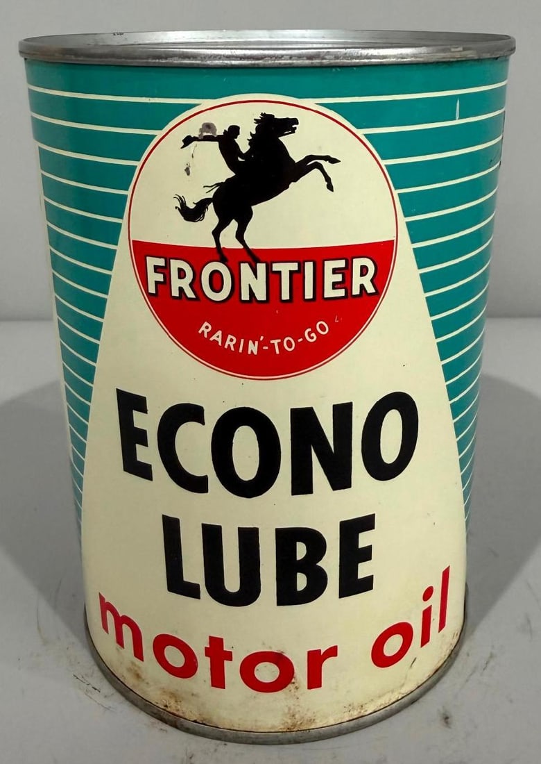 Frontier Motor Oil Metal Quart Can (1 of 3)