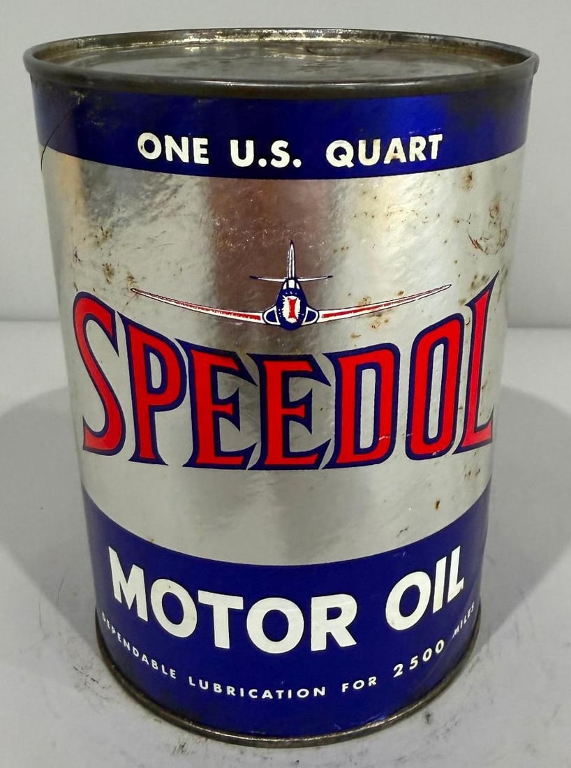 Speedol Motor Oil Quart Can (1 of 3)