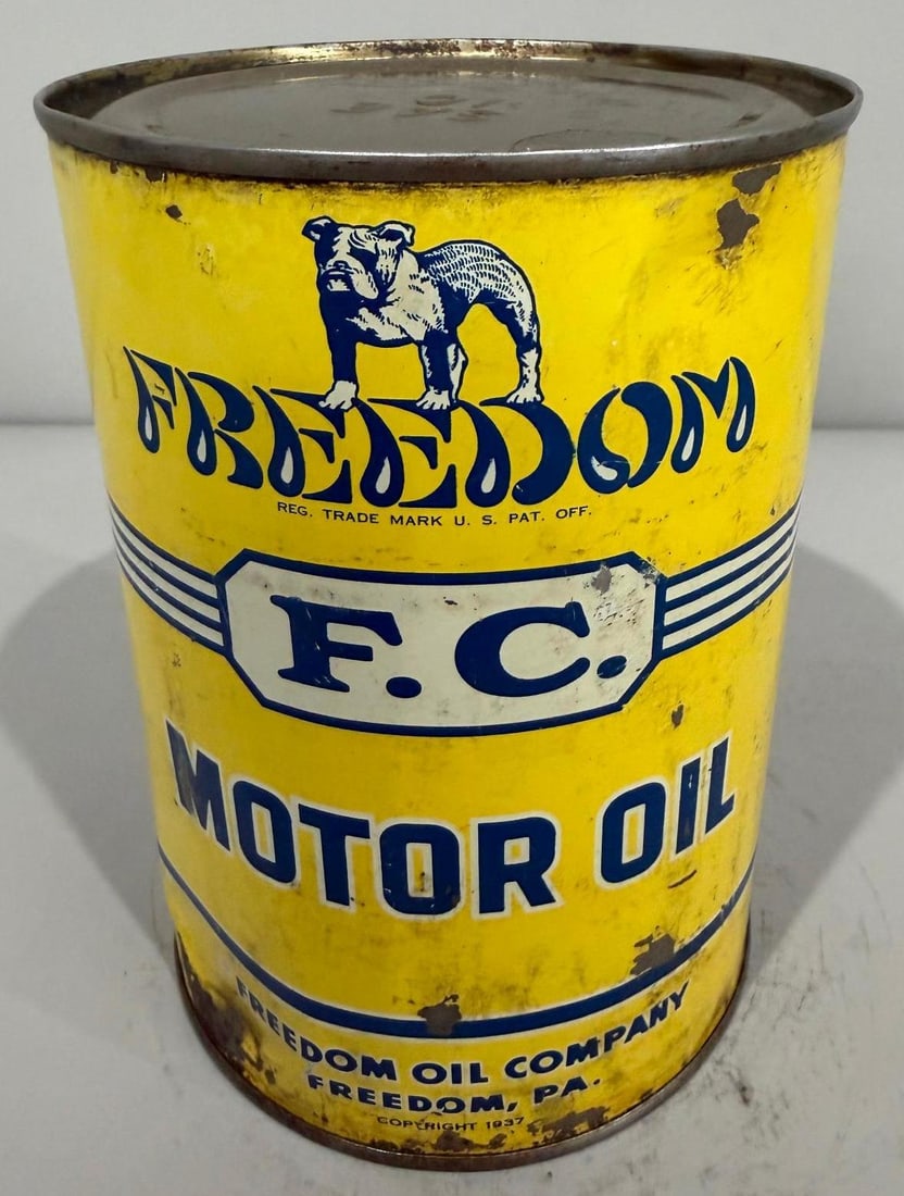 Freedom Motor Oil Metal Quart Can (1 of 3)