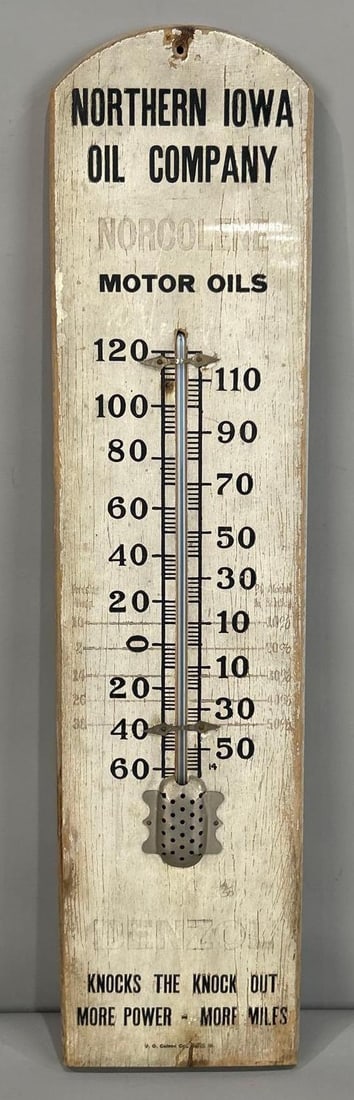 Norcolene Motor Oils Benzol Wood Thermometer (TAC) (1 of 3)