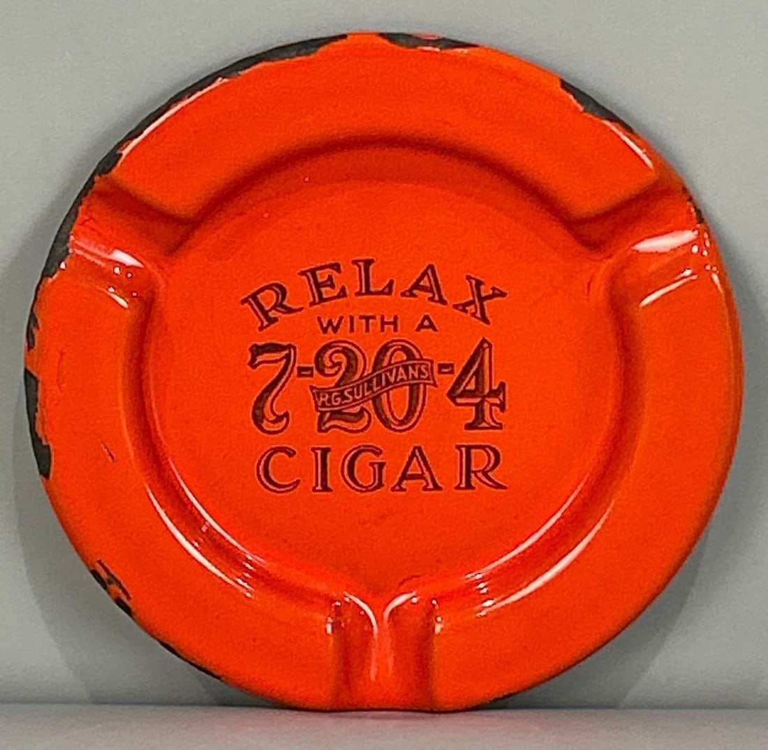 R.G. Sullivans 7-20-$ Cigar Porcelain Ash Tray (1 of 3)