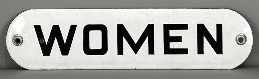 Women's Porcelain Rest Room SIgn (1 of 2)
