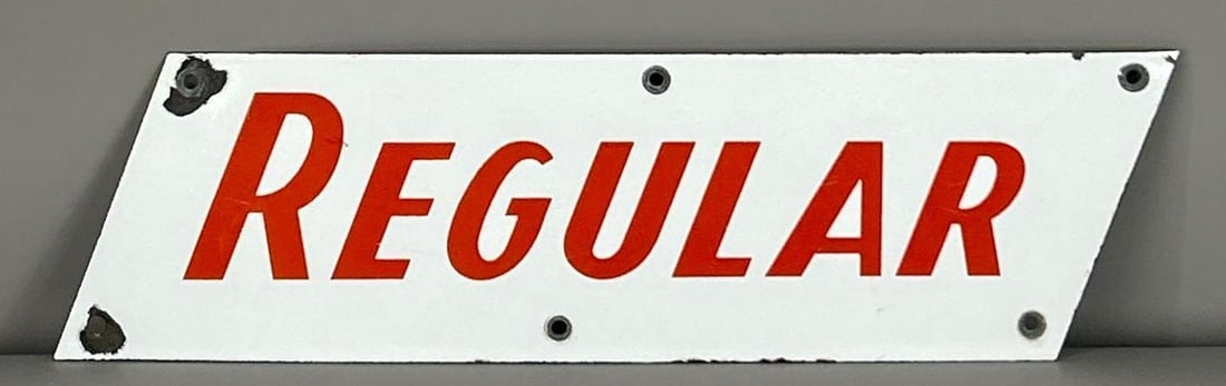 Regular Porcelain Pump Plate Sign (1 of 4)