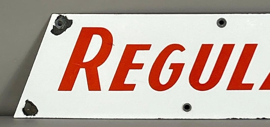Regular Porcelain Pump Plate Sign - 2