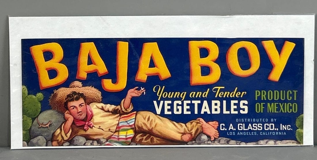 Baja Boy Vegetables Paper Label. (1 of 2)