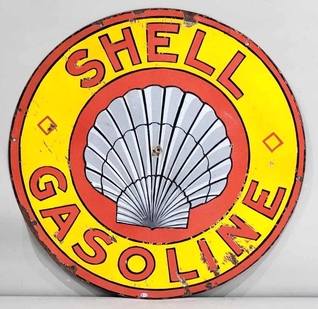 Shell w/Roxanna Logo Porcelain Sign (TAC) (1 of 3)