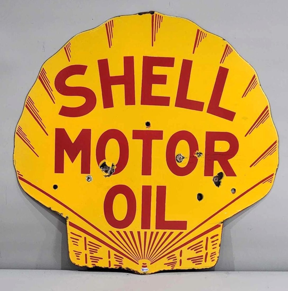 Shell Motor Oil Porcelain Oil Rack Sign (TAC) (1 of 4)