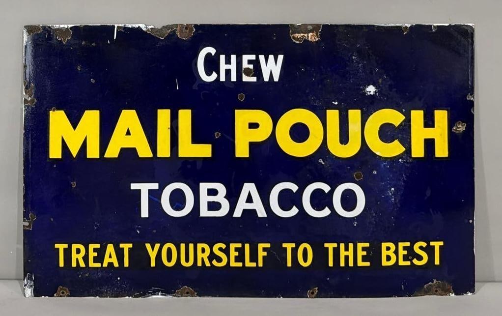 Chew Mail Pouch Tobacco Porcelain Sign (TAC) (1 of 4)