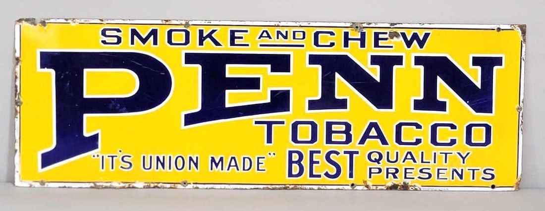 Penn Tobacco Porcelain Sign (TAC) (1 of 5)
