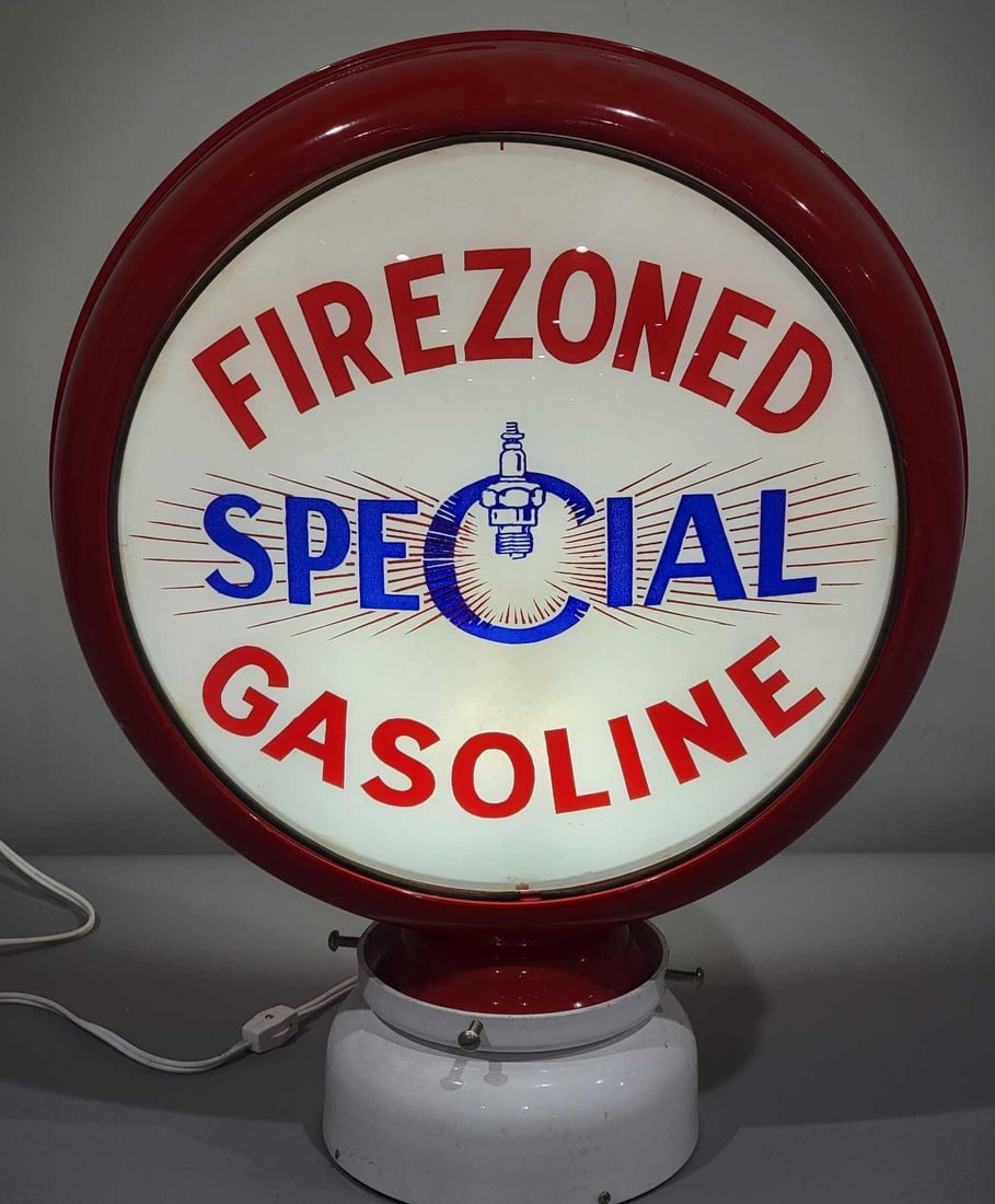 Firezoned Special Gasoline w/Spark Plug Logo 15" Single Globe Lens (TAC) (1 of 3)
