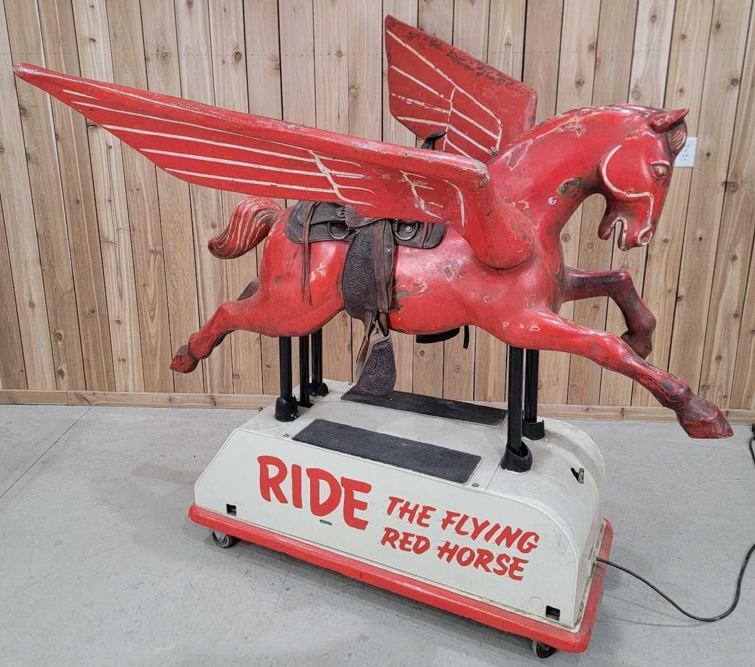 Rare Mobil Pegasus Coin Operated Kiddy Rider (1 of 14)