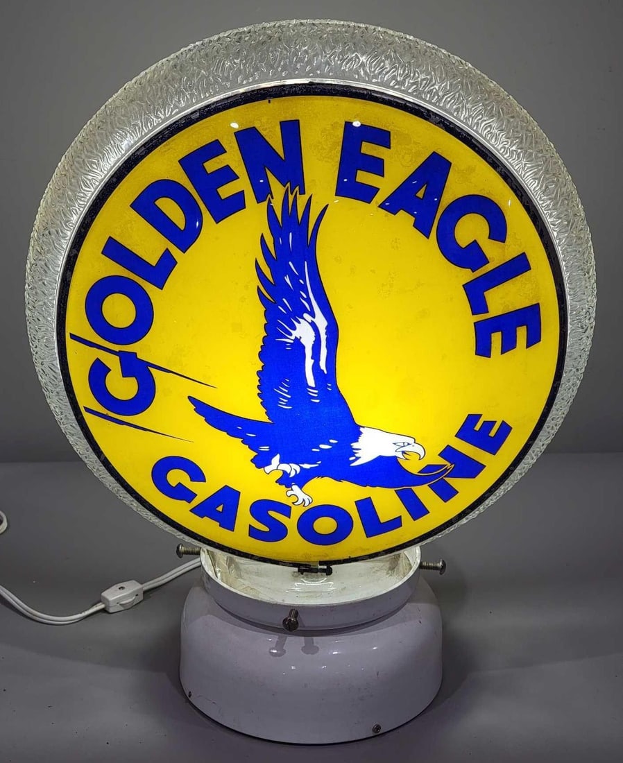 Golden Eagle Gasoline w/Logo Single Gill Globe Lens (TAC) (1 of 7)