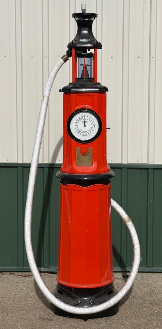 National "Duplex" Clockface Cast Iron Gas Pump (restored) (1 of 13)