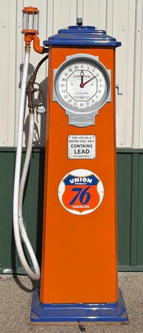 Ferro-Meter Model #? Clock Face Gas Pump (restored) - 7