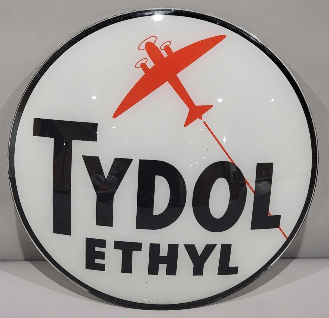 Tydol Ethyl w/Airplane Image 13.25" Single Globe Lens (TAC) (1 of 4)