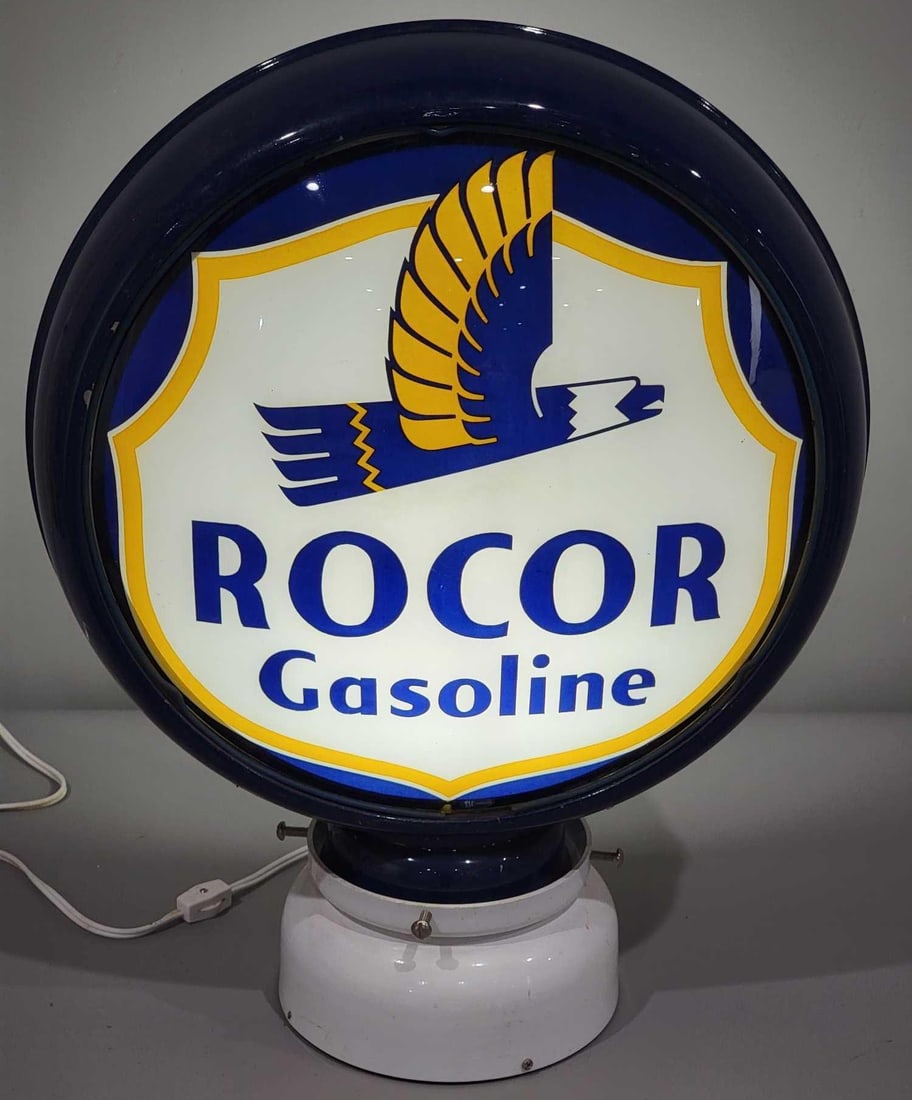 (Richfield) ROCOR Gasoline w/Logo 15" Single Globe Lens (TAC) (1 of 3)