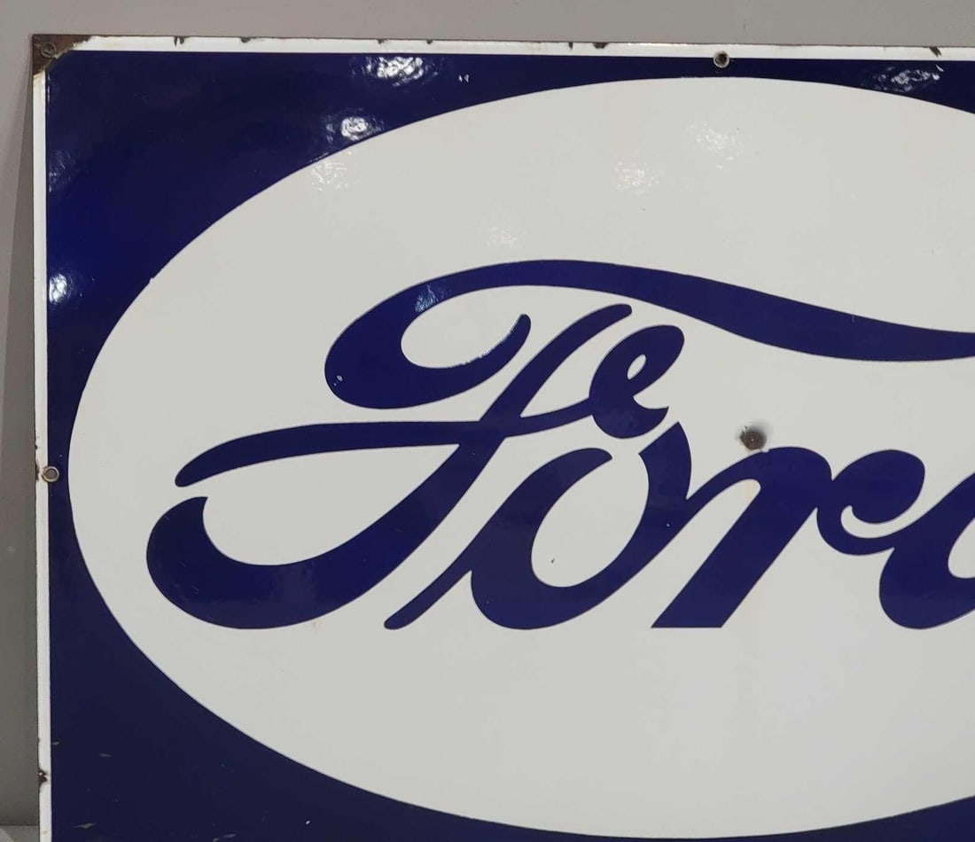 Ford Reverse Colors Porcelain Sign (TAC) - 2
