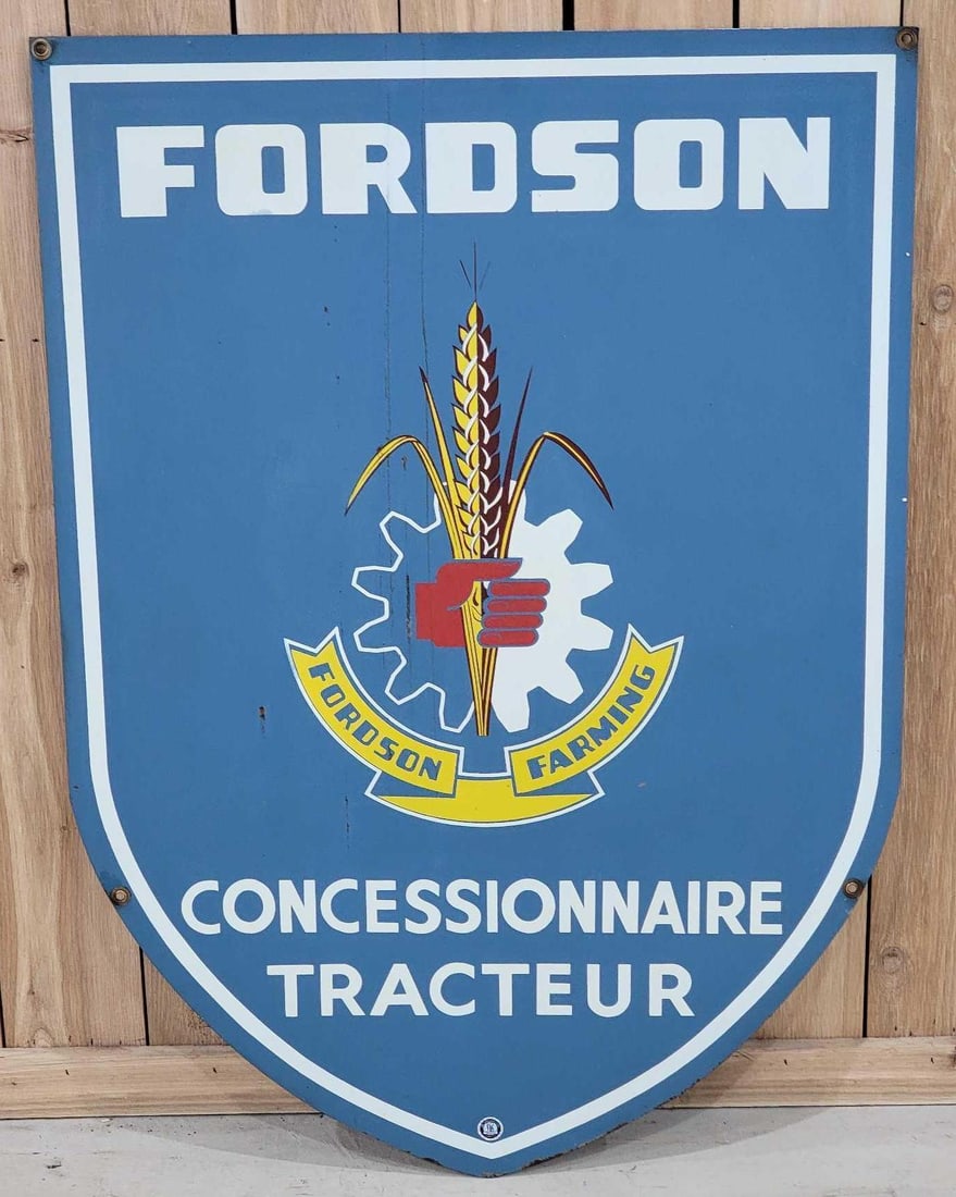 Fordson Concessionnaire Tracteur w/Logo Metal Sign (TAC) (1 of 4)