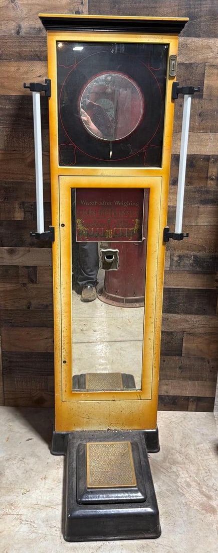 National Automatic Coin-Operated Scales: 73"T., in good condition, no key.