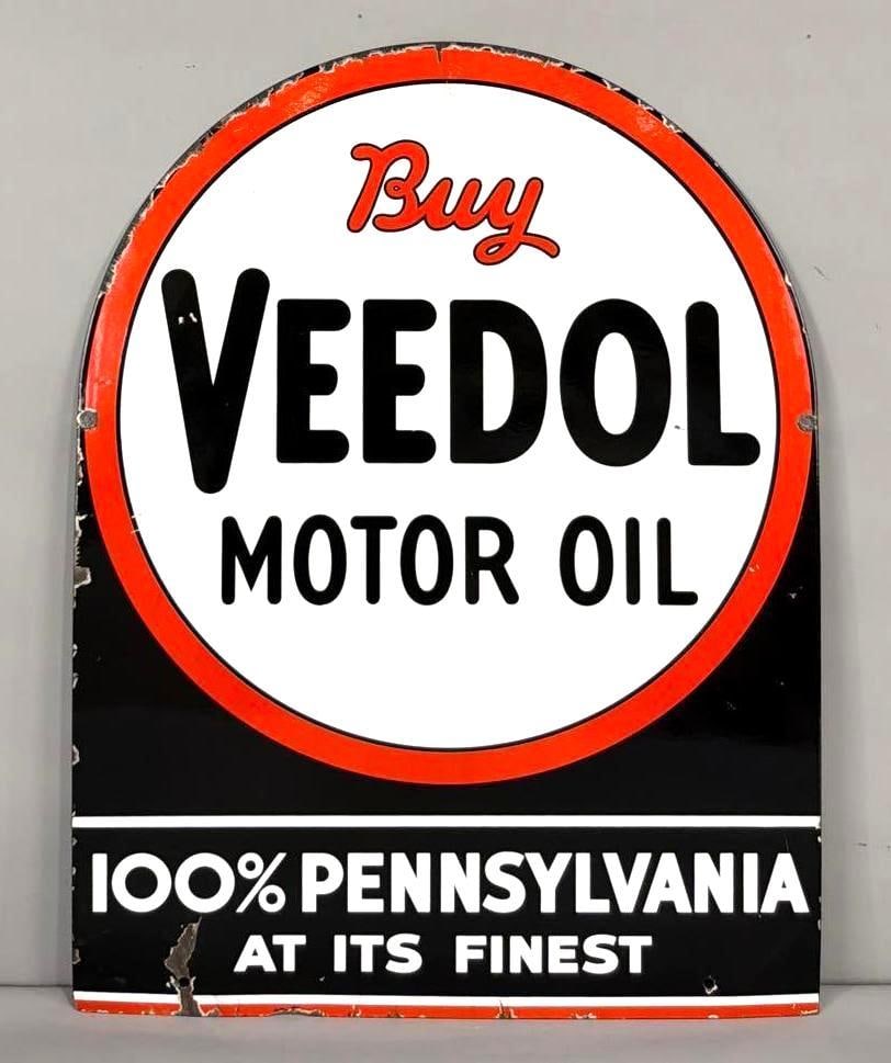 Buy Veedol Motor Oil "100% Pennsylvania" Porcelain Sign (TAC) (1 of 6)