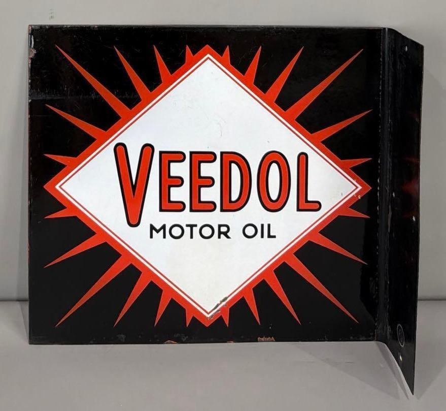 Veedol Motor Oil Porcelain Flange Sign (TAC) (1 of 4)